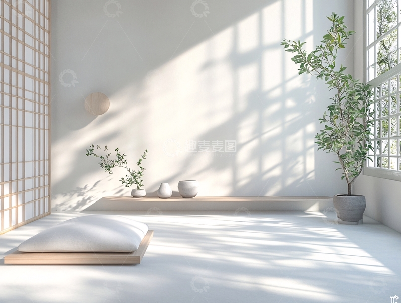 高清大图下载【趣麦麦图】阳光照进室内背景1