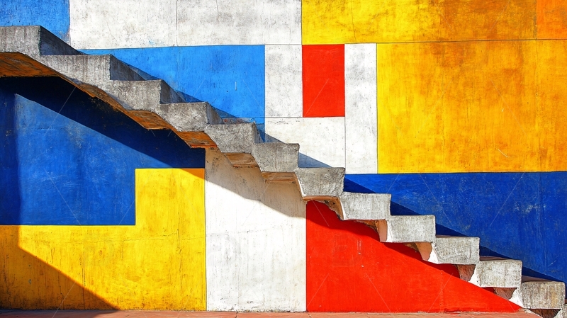 高清大图下载【趣麦麦图】多彩楼梯2