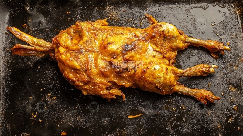 高清大图下载【趣麦麦图】烤鸡黑底