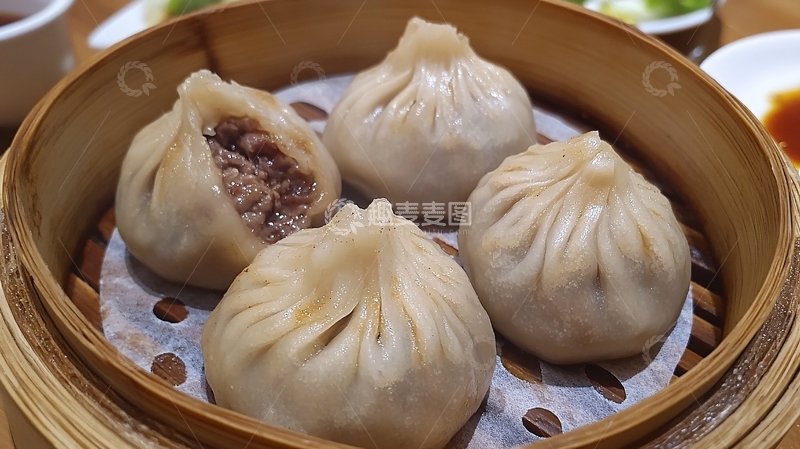 高清大图下载【趣麦麦图】蟹黄汤包