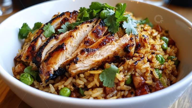 高清大图下载【趣麦麦图】嫩烤鸡胸饭