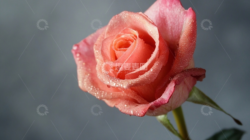 高清大图下载【趣麦麦图】玫瑰花上水珠