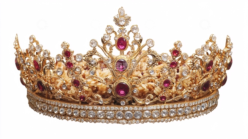高清大图下载【趣麦麦图】金镶红蓝宝石冠