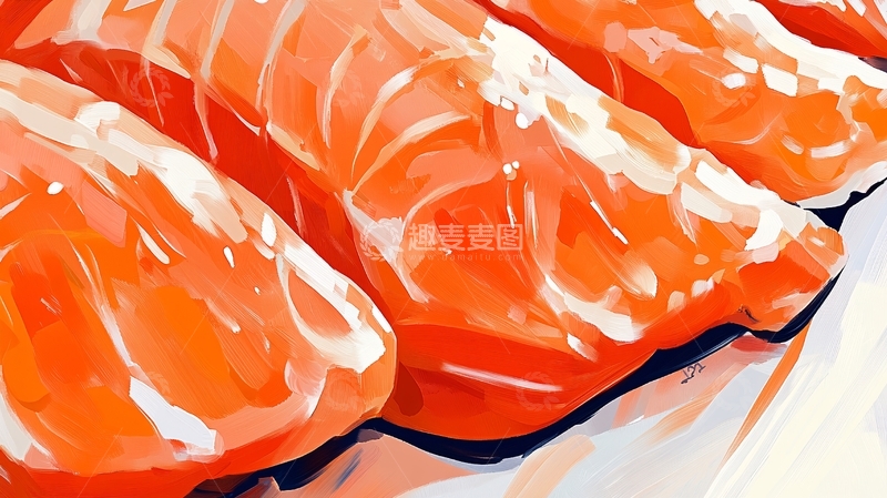 高清大图下载【趣麦麦图】腌肉插画