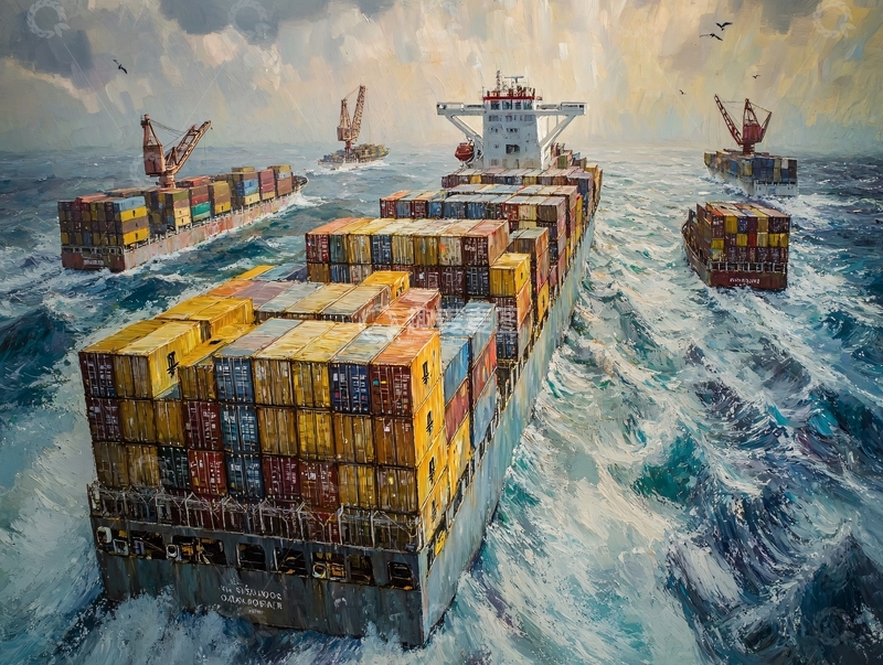 高清大图下载【趣麦麦图】欧洲远洋贸易