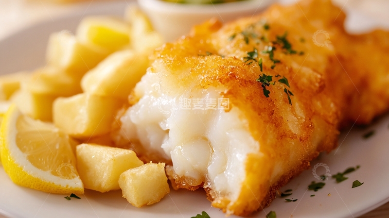 高清大图下载【趣麦麦图】鳕鱼肉特写