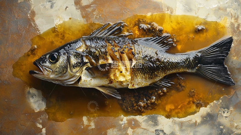 高清大图下载【趣麦麦图】壁雕鲈鱼