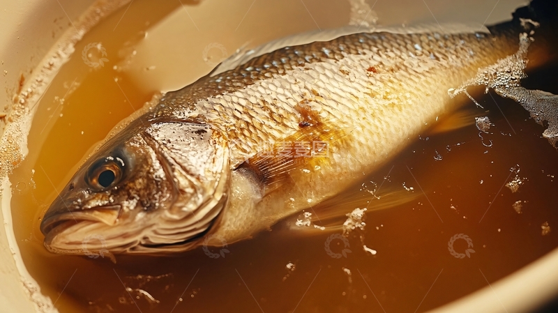 高清大图下载【趣麦麦图】茶香鲤鱼
