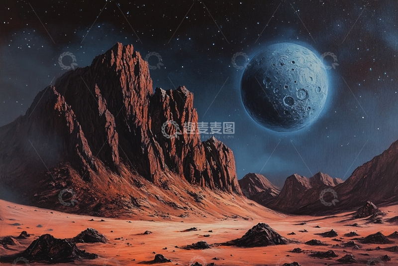 高清大图下载【趣麦麦图】外星球幻想场景插画1