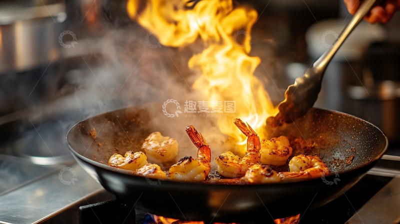 高清大图下载【趣麦麦图】五香煎虾