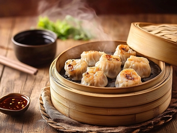 一笼蒸饺早餐特色