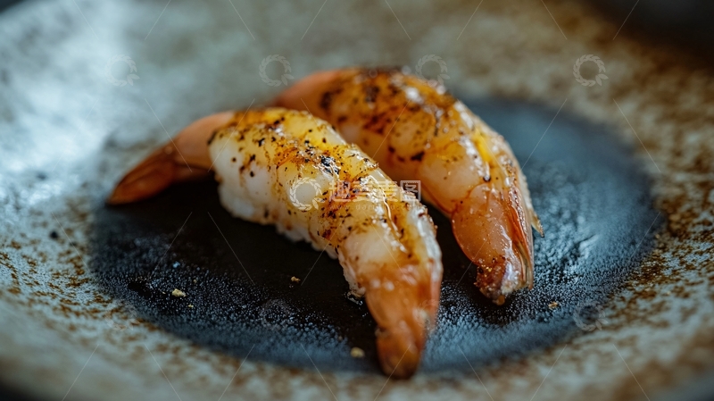 高清大图下载【趣麦麦图】火炙虾寿司手握