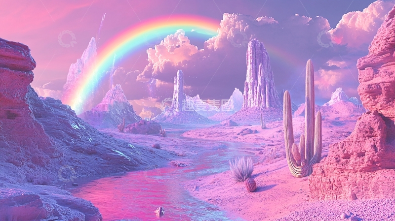 高清大图下载【趣麦麦图】粉红色的超现实世界2