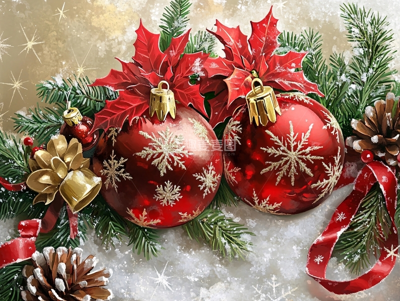 高清大图下载【趣麦麦图】终稿圣诞铃铛