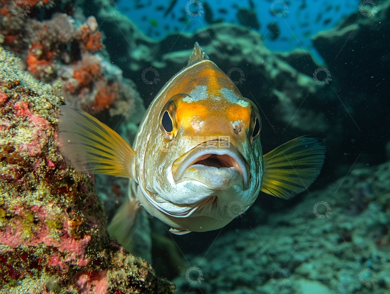 高清大图下载【趣麦麦图】黄色鱼肖像