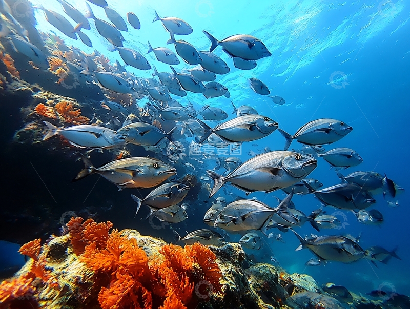 高清大图下载【趣麦麦图】鱼群特写壁纸27