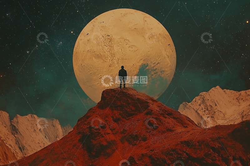 高清大图下载【趣麦麦图】-独行月球素材