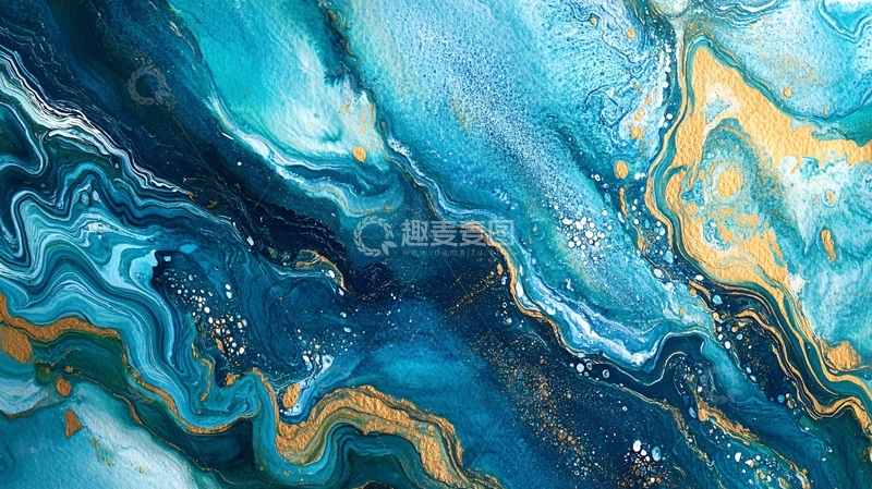 高清大图下载【趣麦麦图】流体流彩装饰画