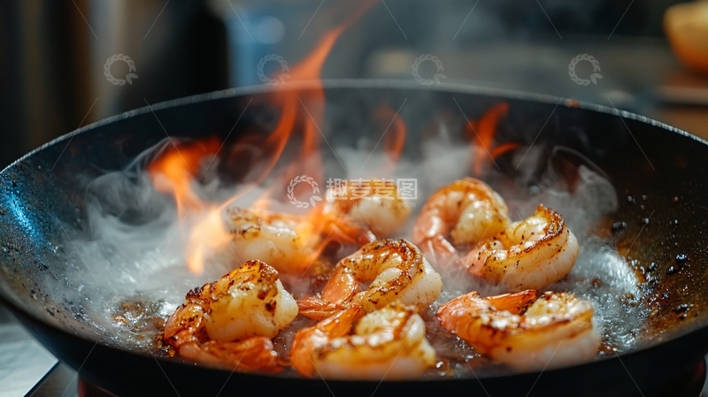 高清大图下载【趣麦麦图】烧大虾仁