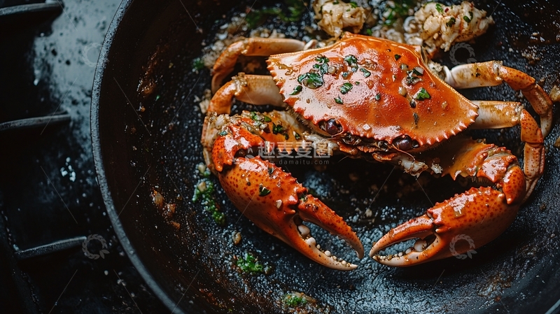高清大图下载【趣麦麦图】花雕蒸蟹