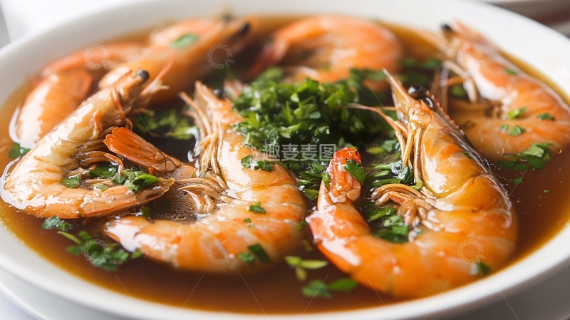 高清大图下载【趣麦麦图】清炖大虾