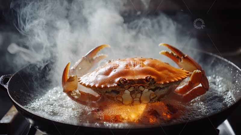 高清大图下载【趣麦麦图】日料蟹锅