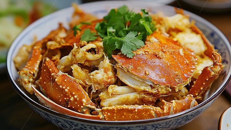 高清大图下载【趣麦麦图】一桌美食蟹脚捞粉丝1