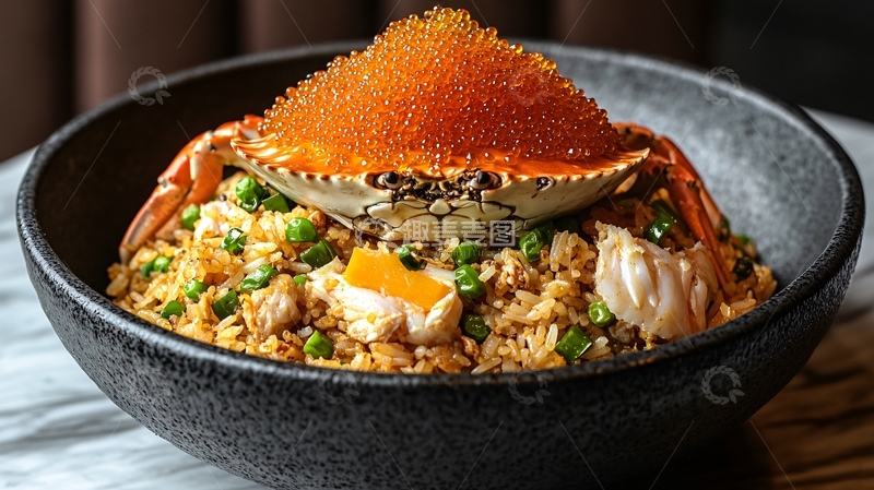高清大图下载【趣麦麦图】蟹籽捞饭