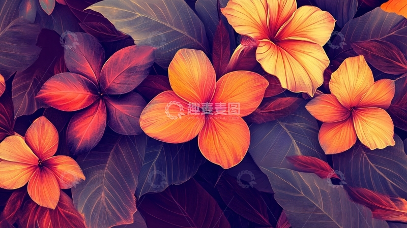 高清大图下载【趣麦麦图】炫彩花朵壁纸10