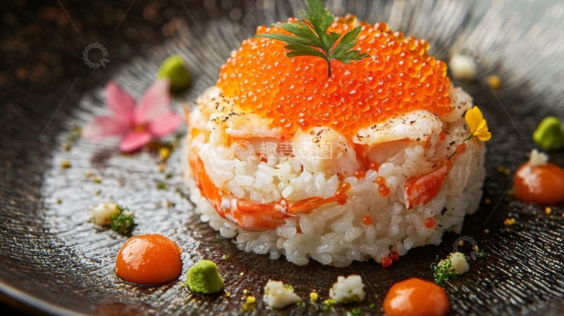 高清大图下载【趣麦麦图】蟹籽捞饭1