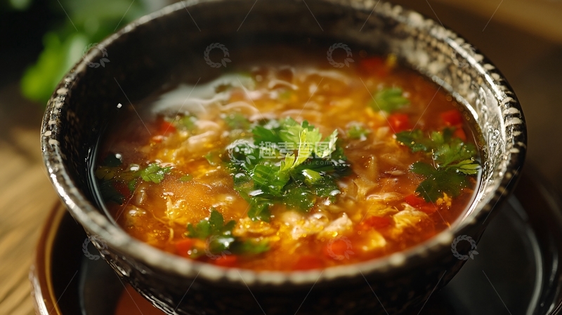 高清大图下载【趣麦麦图】五香蟹肉清汤