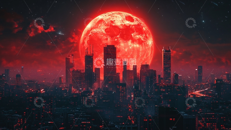高清大图下载【趣麦麦图】月光城市美景