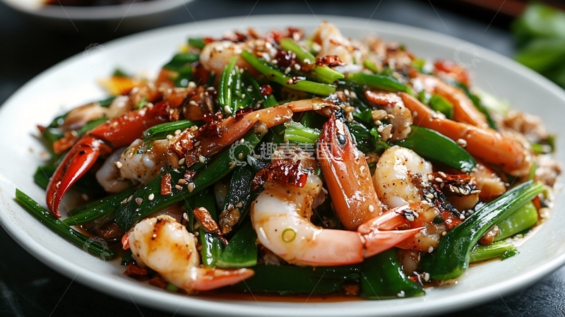 高清大图下载【趣麦麦图】爆炒海鲜