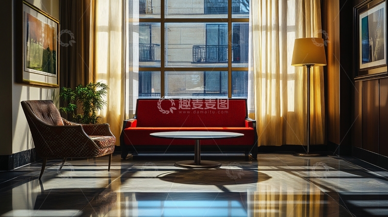 高清大图下载【趣麦麦图】银行酒店宾馆大厅角落1
