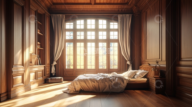 高清大图下载【趣麦麦图】经典欧式房间背景1