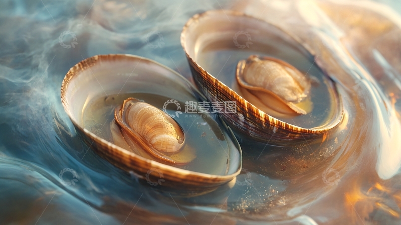 高清大图下载【趣麦麦图】蛤蜊插画