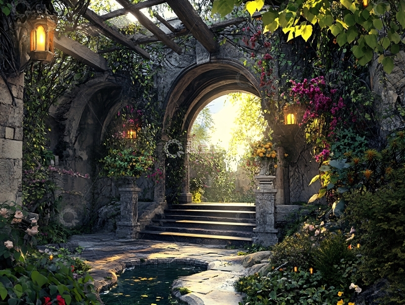 高清大图下载【趣麦麦图】梦幻城堡拱门