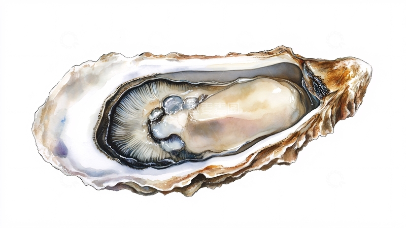 高清大图下载【趣麦麦图】生蚝插画