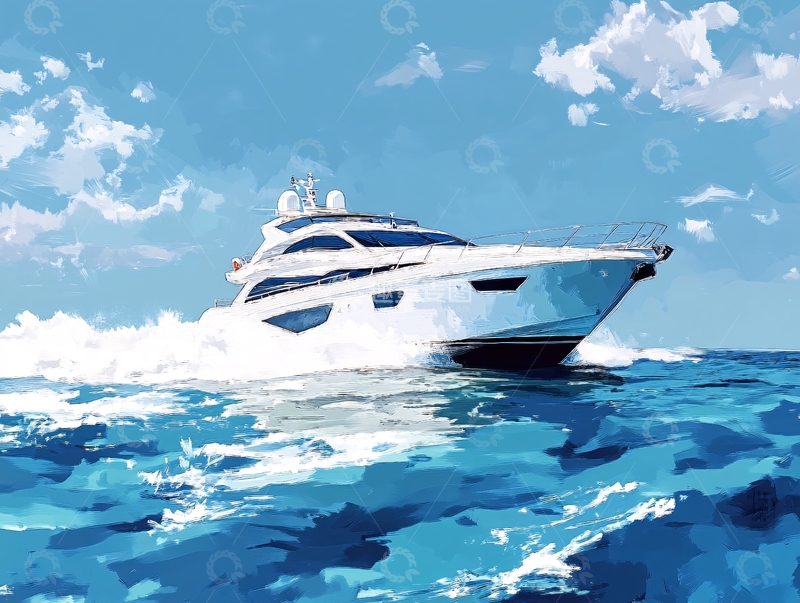 高清大图下载【趣麦麦图】船舶水粉画1