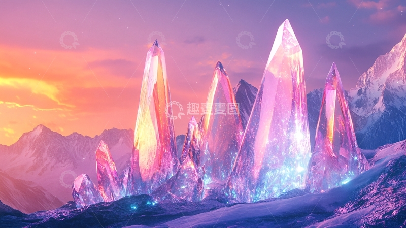 高清大图下载【趣麦麦图】水晶概念海报