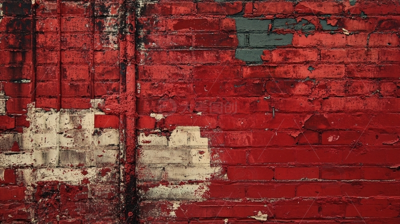 斑驳的红墙