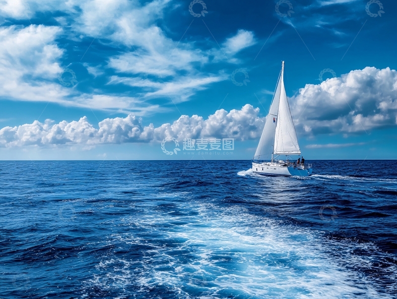 高清大图下载【趣麦麦图】扬帆远航背景1