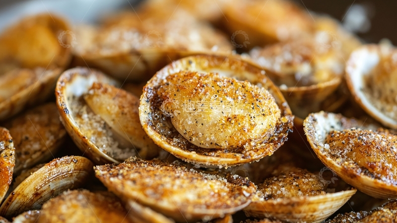 高清大图下载【趣麦麦图】芙蓉碳烤元贝