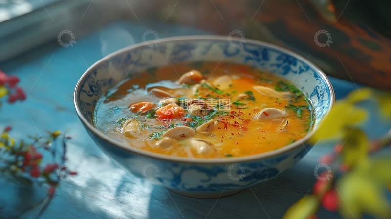 高清大图下载【趣麦麦图】五香蛤蜊清汤