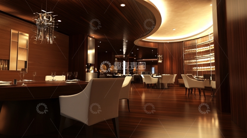 圆形西餐厅