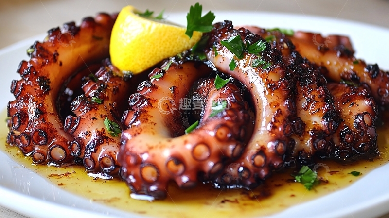 高清大图下载【趣麦麦图】美食节目栏目章鱼