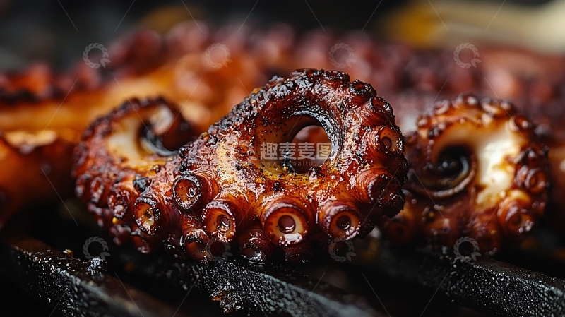 高清大图下载【趣麦麦图】碳烤章鱼1