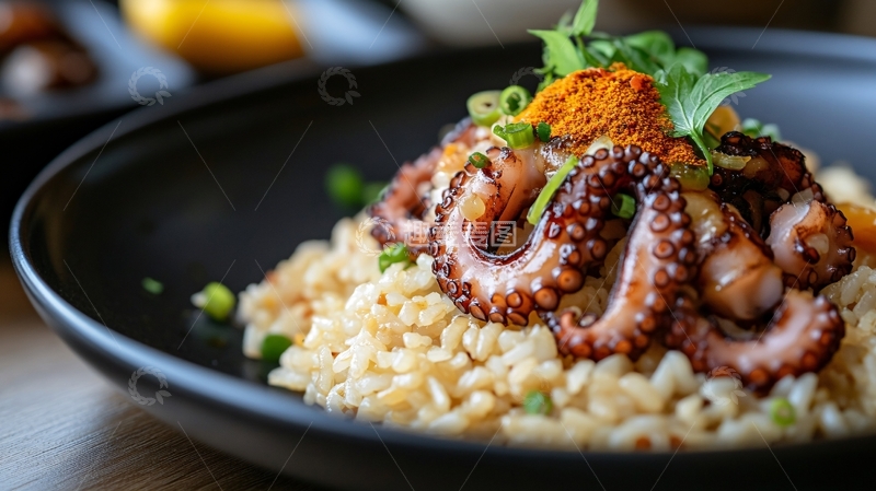 高清大图下载【趣麦麦图】芥末章鱼拌面