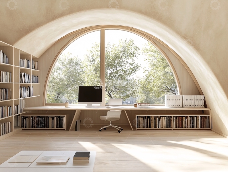 高清大图下载【趣麦麦图】拱形落地窗