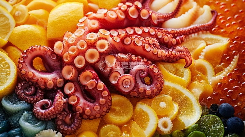 高清大图下载【趣麦麦图】章鱼背景素材8